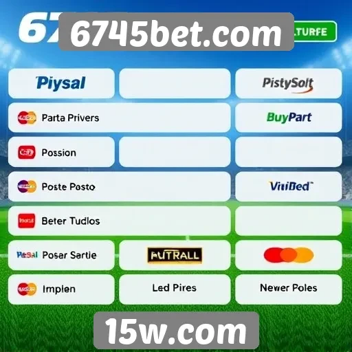 Métodos de pagamento disponíveis no 6745bet.com